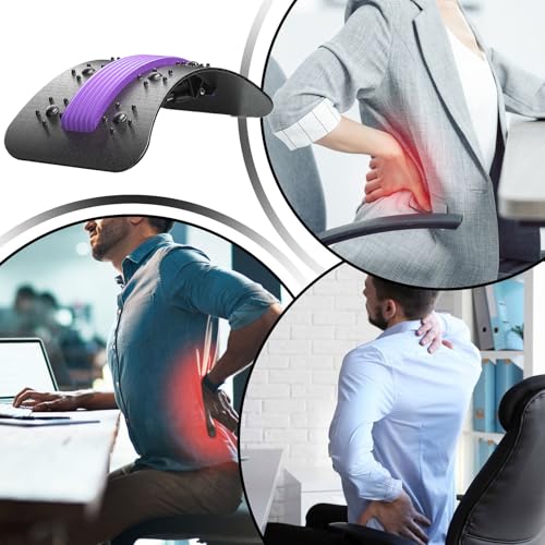 Back Arch Stretcher | Adjustable Lumbar Stretcher Spine Decompressor,Traction Device for Body Meditation Exercise Men Women Athletes Drivers Yoga Travel Bedroom Bench