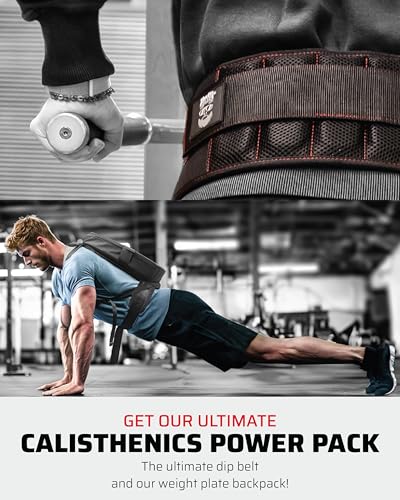 THEFITGUY Calisthenics Power Pack – Weighted Dip Belt and Gym Plate-Loaded Backpack | Boost Strength with Secure Dip Training & Bodyweight Resistance | For Pull-Ups, Dips, Push-Ups, Squats
