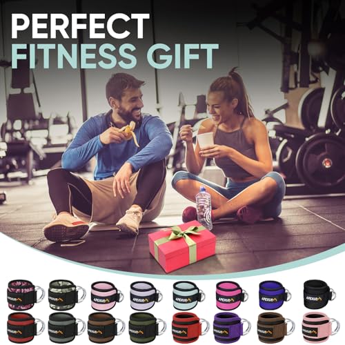 APEXUP Ankle Strap for Cable Machine, Ankle Resistance Bands, Cable Kick Back Ankle Straps for Gym, Glute Workouts, Leg Extensions, Adjustable Straps with Neoprene Padding - color: Mocha, style: Single