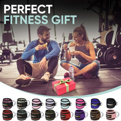 APEXUP Ankle Strap for Cable Machine, Ankle Resistance Bands, Cable Kick Back Ankle Straps for Gym, Glute Workouts, Leg Extensions, Adjustable Straps with Neoprene Padding - color: Mocha, style: Single