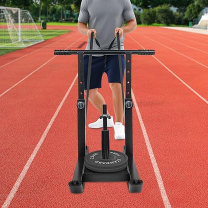 Weight Sled, Heavy Duty Fitness Sled with Adjustable Height Handle, Workout Sleds for Fitness Strength Training and Speed Improvement, Football Blocking Sleds, Running Sled for Athletes
