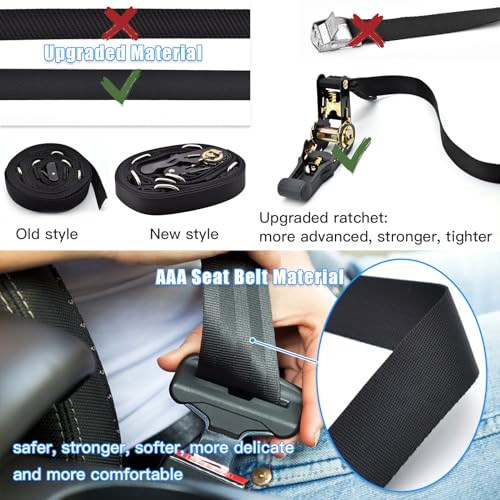 Upgrade Door Anchor Strap for Resistance Bands Exercise, Multi Points Anchor Straps with 7 Loops+ 7 D Rings, Home Gym Workout Equipments with Ratchet Adjust Tighten Straps Not Loose, Sturdy - style: Door Anchor+Resistance Bands Set