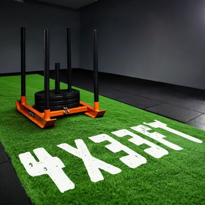 Yescom 4x33' Sled Turf Strips for Gym Artificial Grass Garage Home - size: 1.38"H-4'x33'(132Sq.Ft)