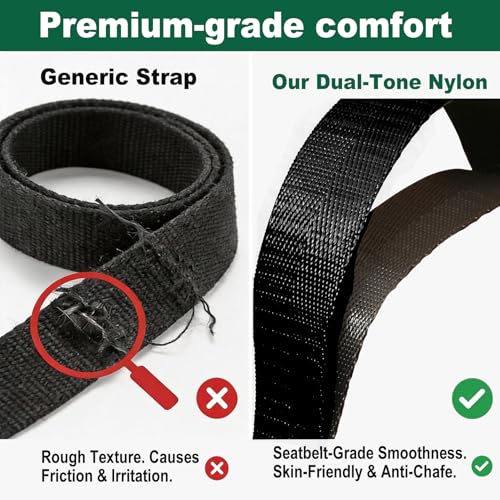 Stretching Strap with Loops,Non-Elastic Yoga Strap for Physical Therapy,Knee Replacement Recovery & Plantar Fasciitis,Leg Stretcher Band for Flexibility & Hamstring Rehab - color: Black