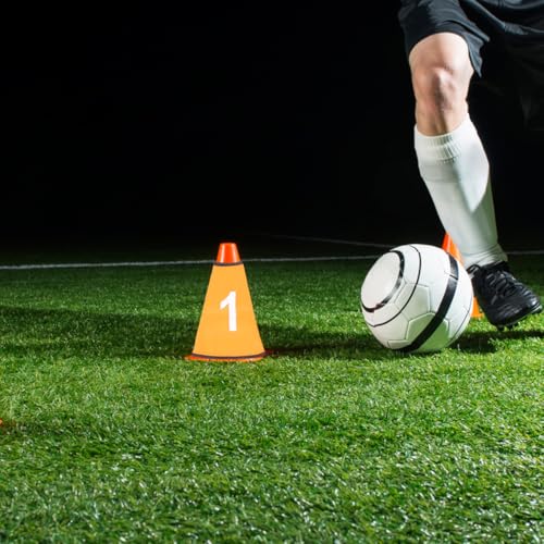 Numbered 1-10 Sports Cone Sleeves, 10 Pcs Agility Cone Bucket Covers for Football Soccer Training Field Marker Target Sleeves for Summer Camp Drills