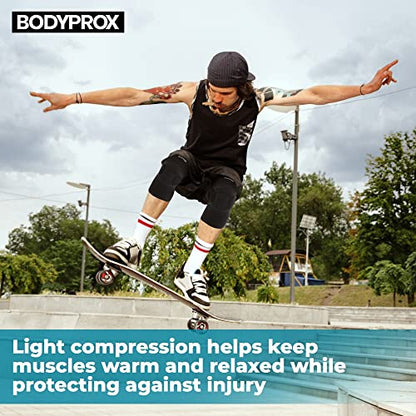 Bodyprox Protective Knee Pads, Thick Sponge Anti-slip, Collision Avoidance Knee Sleeve - size: Large
