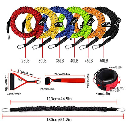 Resistance Band with Handle, Exercise Bands with Handles, Ideal for Strength Training, Muscle Toning, Physical Therapy