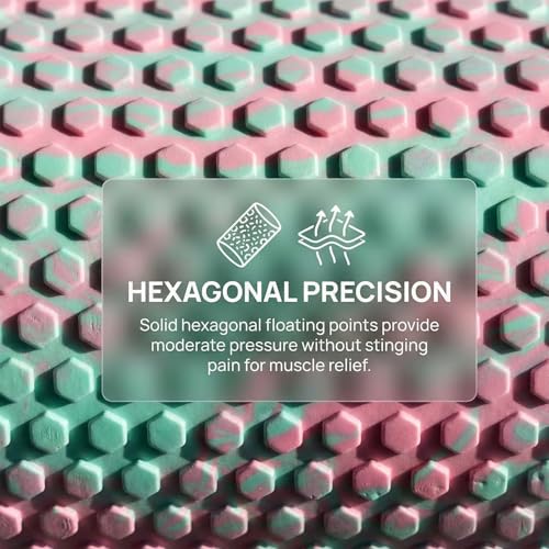 Travel Size Back Roller, High Density Foam Roller for Back Stretching, Physical Therapy, Yoga, Pilates, Post Workout Muscle Recuperation, 12" X 6" Round (Pink)