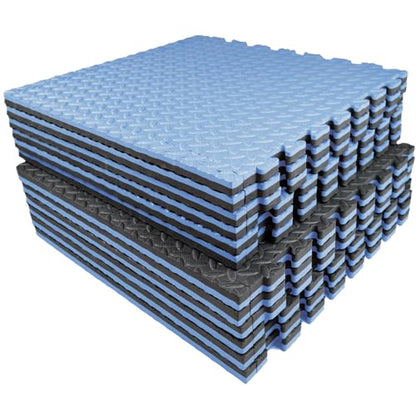 AIRHOP Upgraded 0.79" Extra Thick 48 Sq Ft High-Density Eva Foam Exercise Gym Mats, 12 Pcs Large Interlocking Puzzle Floor Tiles (24"x24") for Home Gym