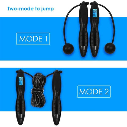 30cm Digital Counting Speed Skipping Counter Jump Rope Indoor Outdoor Gym Fitness Cordless Calorie