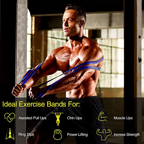 Pull Up Bands, Stretch Resistance Bands, Mobility Exercise Bands, Assisted Pull Up Straps Powerlifting Band for Home Fitness, Stretching and Resistance Training, Physical Therapy, Pilates Yoga