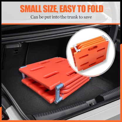 Foldable Emergency Rescue Stretcher - Water-Resistant Spine Board for Patient Transport & Immobilization, Ideal for Paramedics, Lifeguards, and Ambulance Services, 4 Folds