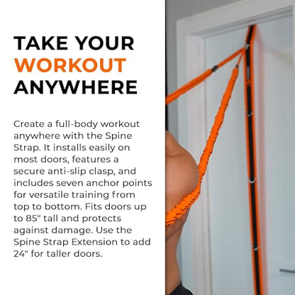Spine Strap Door Anchor for Slastix Resistance Bands | Provides Multiple Anchor Points for Strength Training and Versatile Home Workouts