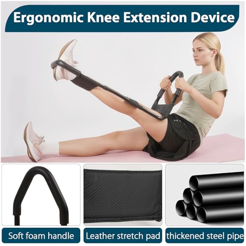 Hamstring Stretcher, Knee Extension Device, Adjustable Lower Back Stretcher, Calf Stretcher, Leg Stretcher and Hip Stretcher for Knee Pain Relief
