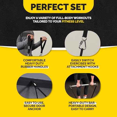 Long Resistance Bands Set, 5 Pull Up Assistance Bands for Working Out - color: Black 3