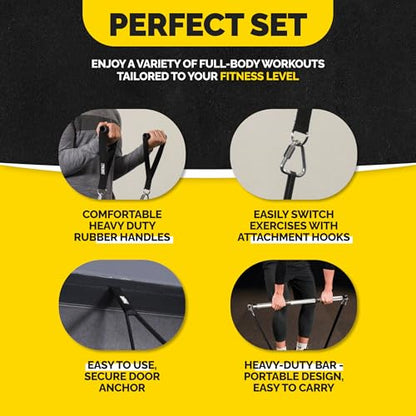 Long Resistance Bands Set, 5 Pull Up Assistance Bands for Working Out - color: Black 3