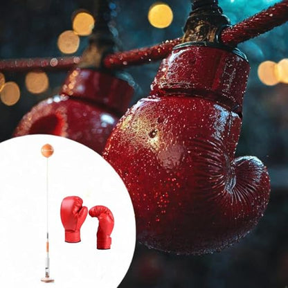 Punching Bag, Height Adjustable Boxing Set with Stand, Boxing Reaction Ball, Speed Bag Punching Equipment for MMA Home Gym Workout Fitness - color: For Adults with Boxing Gloves, Solid Ball