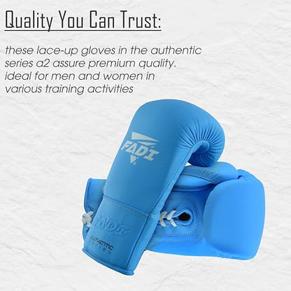 A2 Lace Up Boxing Gloves for Men and Women, Full Grain Cowhide Leather Professional Training and Sparring Gloves for Heavy Bag, Muay Thai, Kickboxing and MMA