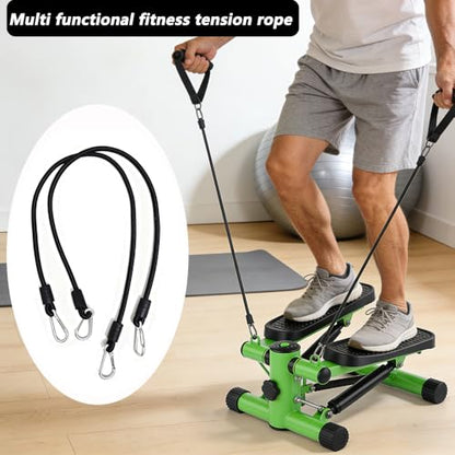 6 PCS Stepper Resistance Bands 30 inch Multi-Functional Pulling Rope Fitness Resistance Belt Double Headed Metal Buckle,Suitable for Fitness Rally Training.-Black