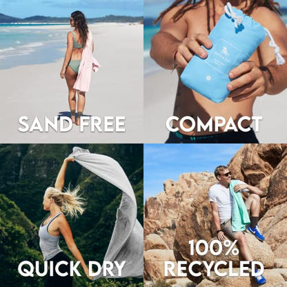 Dock & Bay Beach Towel - Quick Dry, Sand Free - Compact, Lightweight - 100% Recycled - Includes Bag - Essential - Deep Sea Navy, Extra Large (200x90cm, 78x35) - color: Essential - Deep Sea Navy, size: Extra Large (200x90cm, 78x35")