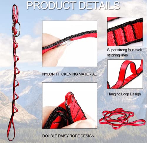 2Pcs Adjustable Anti-Gravity Chrysanthemum Swing Flying Stretch Belt Rope Climbing Daisy Chains Extension Yoga Belt Hanging - color: Black, size: 1.5M