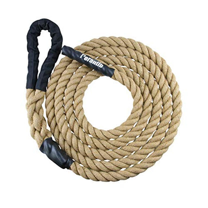 Outdoor Climbing Rope for Fitness and Strength Training, Workout Gym Climbing Rope, 1.5'' in Diameter, Length Available: 8,10, 15, 20, 25, 30,40, 50 Feet… - size: 10 ft, style: Without Hook