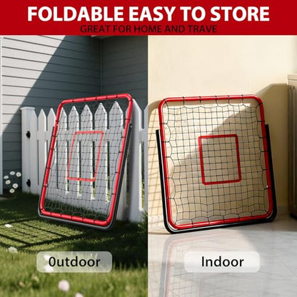 Adjustable Multi-Sport Bounce Backer Net – Dual Surface Pitchback Trainer for Soccer, Football, Baseball, Volleyball & Softball – Durable, Portable, Easy Setup for Backyard or Field, Great for