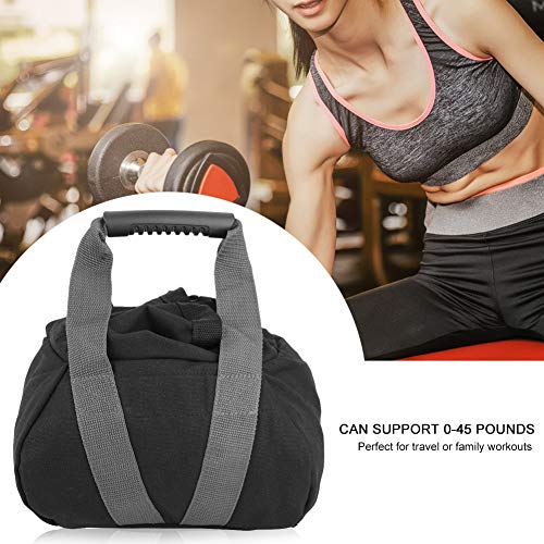 Adjustable Weightlifting Training Sandbag with Soft Rubber Handle, Oxford Cloth Material, Empty Fill Bag for Sand or Soybeans, 45 Pounds Capacity