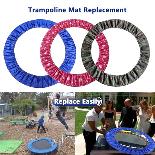 Mini Trampoline Spring Cover 36 38 40 45 60inch Small Trampoline Pad Replacement 3 Layers Thickened & Widened, 800D Tear-Resistant Oxford Cloth, fit Indoor Trampoline for Toddlers