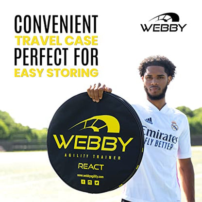 Webby Agility Trainer – Circle Speed and Agility Ladder for High Intensity Reactive Footwork Drills and Skills – A Circular Piece of Reaction Training Equipment That Changes The Way You Move - style: React