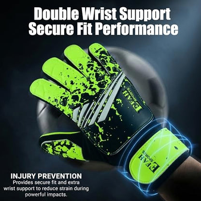 Soccer Goalkeeper Gloves for Kids Boys Children Youth Football Goalie Gloves with Strong Grips