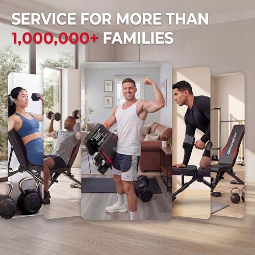 OPPSDECOR Adjustable Weight Bench, 900LBS Foldable Workout Bench with 18.5-Inch Seat Height for Home Gym — 8+4+2 Positions, Flat Incline Decline Bench Press for Dumbbell Strength Training, Compact Storage in Small Spaces