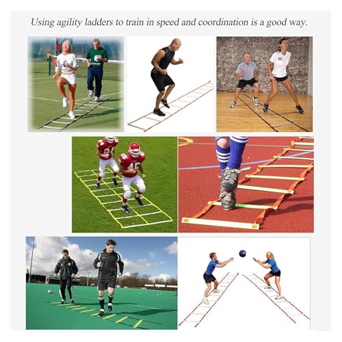 Agility Ladder Cones Football Training, Speed Agility Training Set, for Indoor/Outdoor Personal Training