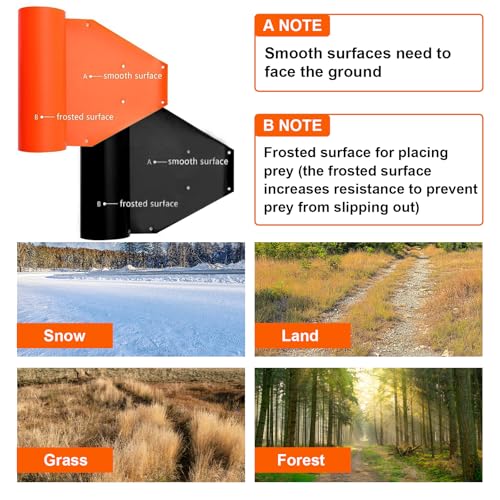 1.2MM Thickened Deer Drag Sled Tear-Resistant Deer Dragging Sled Game Hauler for Hunting with Odocoileus virginianus Drag Harness and Handle, Save Effort Hunting Gear Accessories