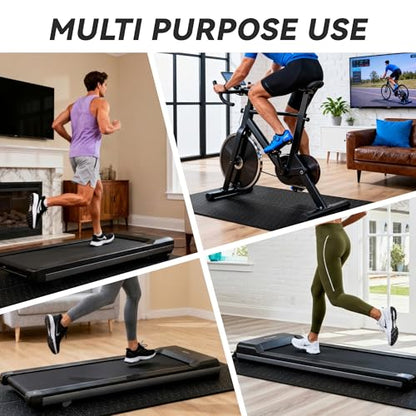Walking Pad Mat for Carpet, Walking Pad Mat for Hardwood Floors, High Density, 0.2" Thickness, Folable, Floor Protection Mats for Bike, Elliptical, Treadmill - size: 55"L x 24"W x 0.2"Th