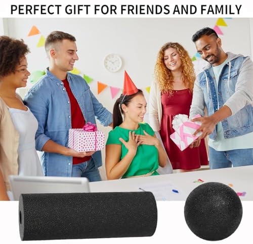 Extra Mini Foam Roller - High Density Massage Roller, Extra Small Yoga Roller for Physical Therapy, Myofascial Release, Deep Tissue & Muscle Recovery of Arms and Legs - color: Black