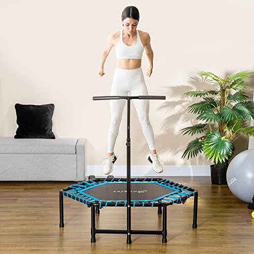 Soozier 48" Adult Hexagon Rebounder Trampoline Fitness Bungee Jumping Cardio Trainer Outdoor Bouncer Jumper Adjustable