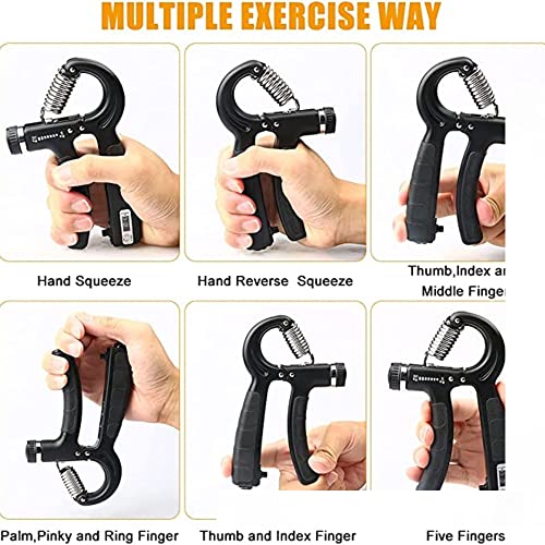 FRASSER [Upgraded Version] Hand Grip Strengthener with Counter, Adjustable Resistance 10Lbs-132Lbs, Non-Slip Gripper for Wrist Strength, Forearm Exercise, Muscle Building and Injury Recoveries