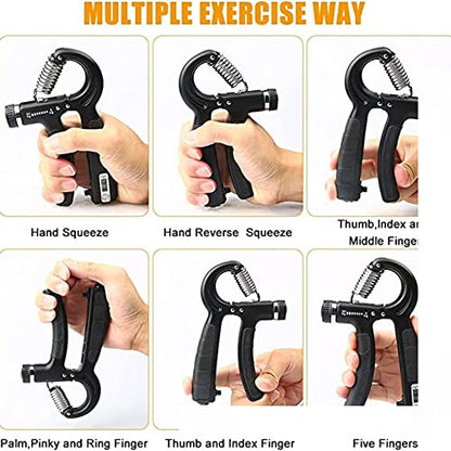 FRASSER [Upgraded Version] Hand Grip Strengthener with Counter, Adjustable Resistance 10Lbs-132Lbs, Non-Slip Gripper for Wrist Strength, Forearm Exercise, Muscle Building and Injury Recoveries