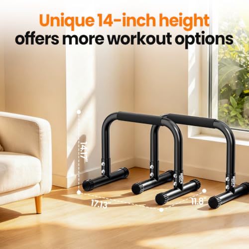 RELIFE REBUILD YOUR LIFE Dip Bar for Home Gym Training 400LBS Parallel Bars - color: Black-03