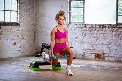 Adjustable Aerobic Step Charcoal/Green, K-REY-UFA248
