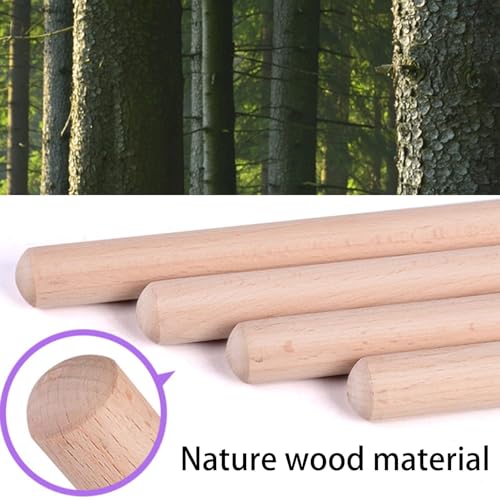 2PCS Yoga Rod Stick Set,Portable Pilates Bar Open Back Corrective Hump Round Wooden Stretching Tool with Buckle for Martial Artists Dancers Gymnasts - size: 23.6x0.8Inch