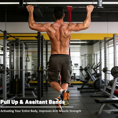 Pull Up Bands, Resistance Bands, Exercise Bands for Full-Body Training, Pull Up Assistance Bands Set for Men & Women, Fitness, Physical Therapy, Stretch Workout Bands at Home, Gym