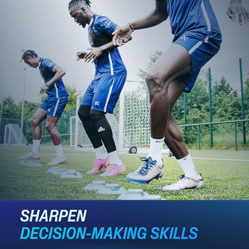 BlazePod Soccer Reaction Training Kit – 6 Reaction Light Pods to Improve Speed, Focus, & Decision-Making - Cognitive Light Drills for Football Players & Coaches - App Access