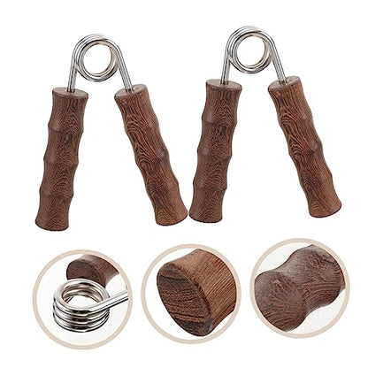 1pair Wooden Hand Gripper Kit Fitness Arm Strength Trainer Non-skid Grip for Home Gym Hand Exerciser for Strengthening Fingers Forearms for Workout Enthusiasts