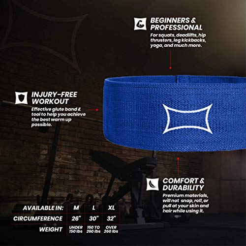 Mark Bell Sling Shot Hip Circle Resistance Bands for Exercising (Level 2) - color: Blue, size: X-Large