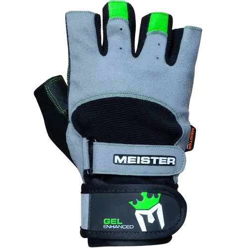 Meister Wrist Wrap Weight Lifting Gloves w/Gel Padding