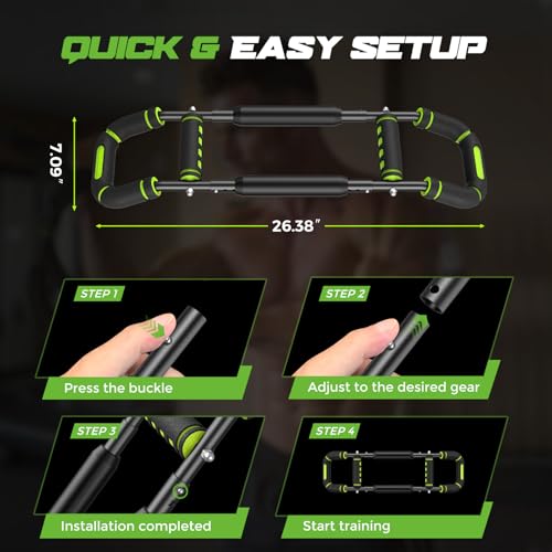 Twister Arm Trainer for Men, Chest Workout Equipment 5-Level Adjustable (40-130lb) with Ergonomic 27° Targets Biceps/Clip/Thigh, Portable Exerciser for Home Gym Travel FitnessFather's Day Gift