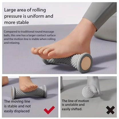 Foot Massage Roller with Speed Control, Deep Tissue Rough Surface, Medium Stiffness, Manual Operation for Yoga and Home Fitness, Green - color: Green