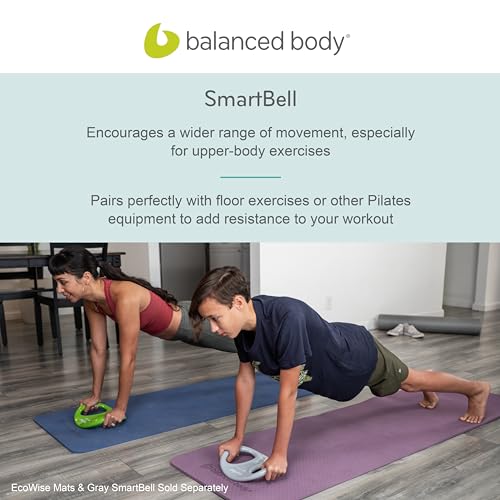 Balanced Body SmartBell Ergonomic Two-Handed Pilates Exercise Weight, Pilates Dumbbell, Exercise Equipment for Home Gym or Pilates Studio Use - color: Green